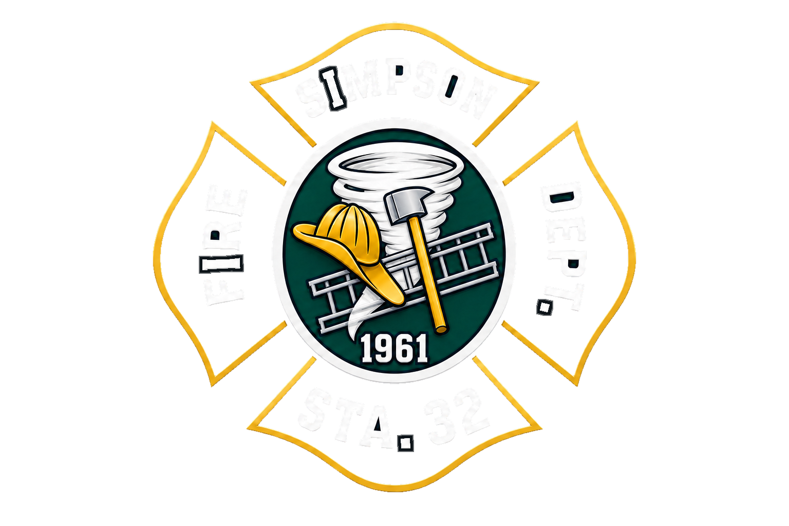 Simpson Rural Fire Department Station 32 Maltese cross